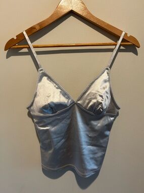 Urban Outfitters Silver Satin Cami